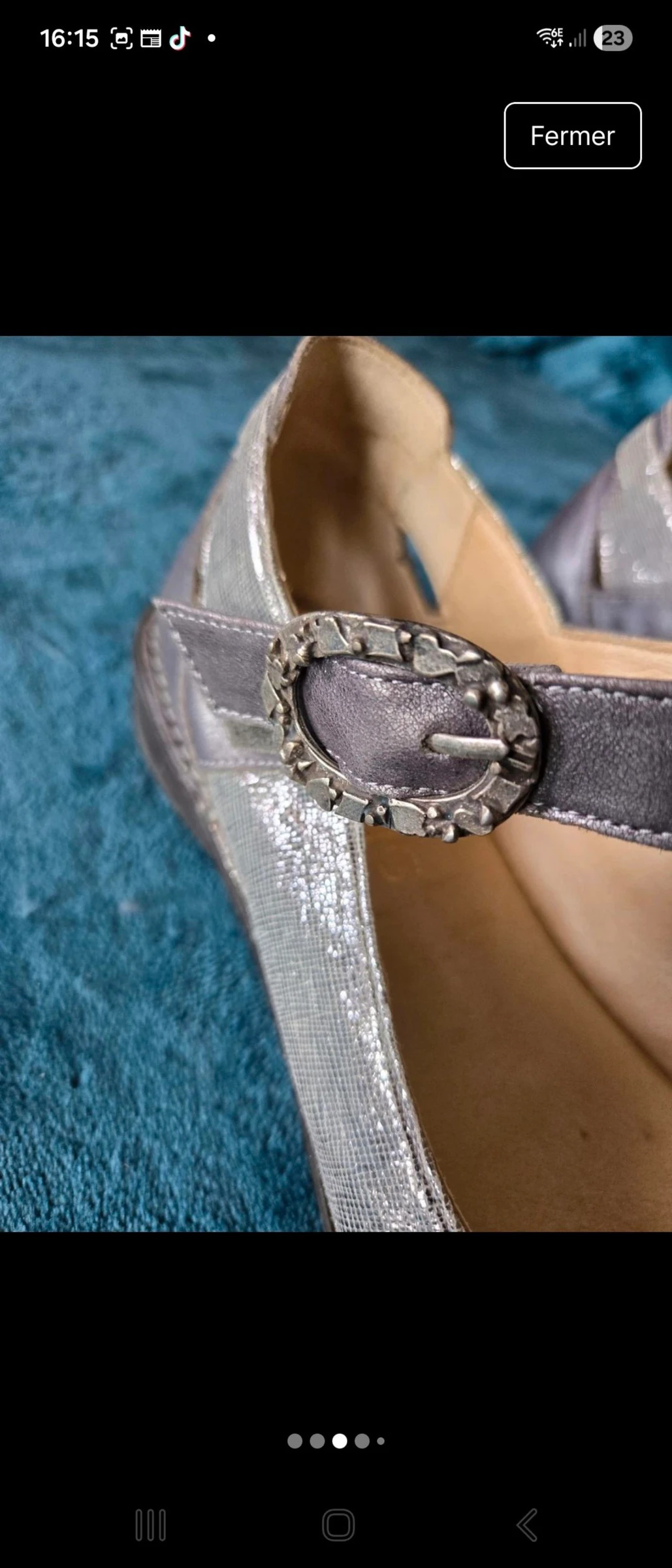 Zapatos planos plateados Dorking talla 40 – photo 3